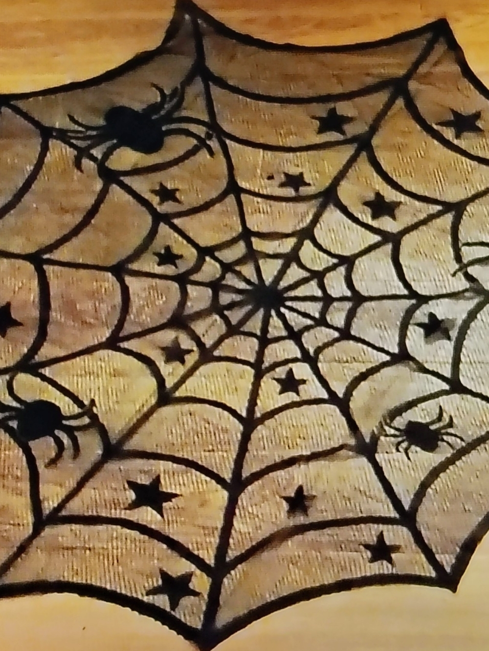 40 Inch Black Spider Web Wall Decor - Halloween Accent